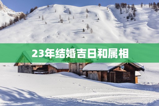 23年结婚吉日和属相 23年结婚吉日和属相