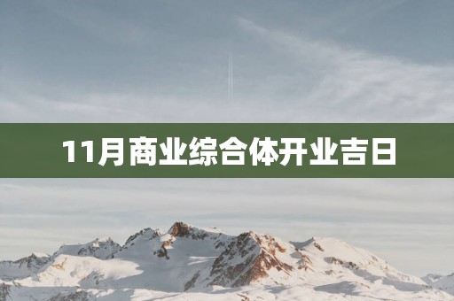 11月商业综合体开业吉日
