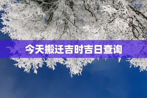 今天搬迁吉时吉日查询