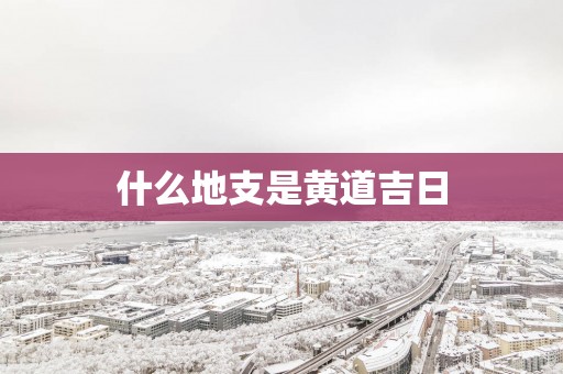 什么地支是黄道吉日