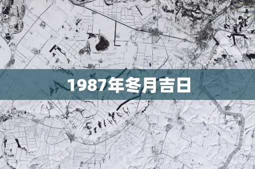 1987年冬月吉日