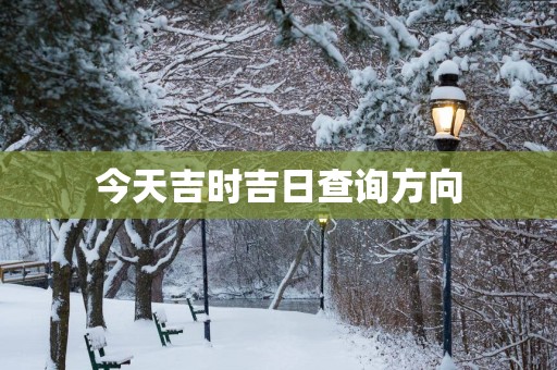 今天吉时吉日查询方向
