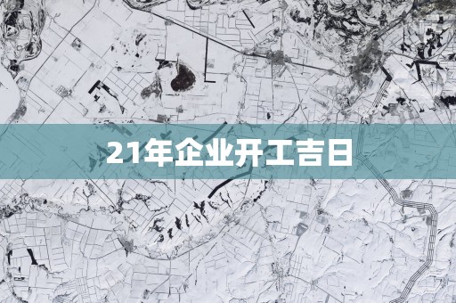 21年企业开工吉日