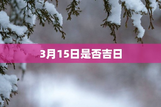 3月15日是否吉日