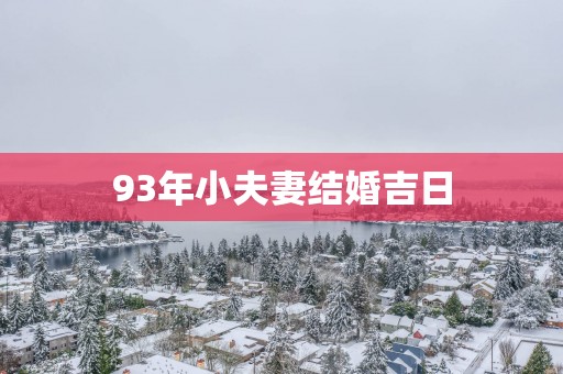 93年小夫妻结婚吉日