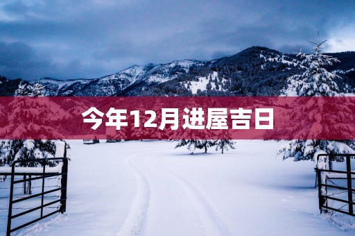 今年12月进屋吉日