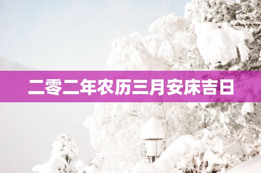 二零二年农历三月安床吉日