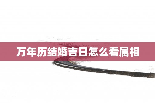 万年历结婚吉日怎么看属相