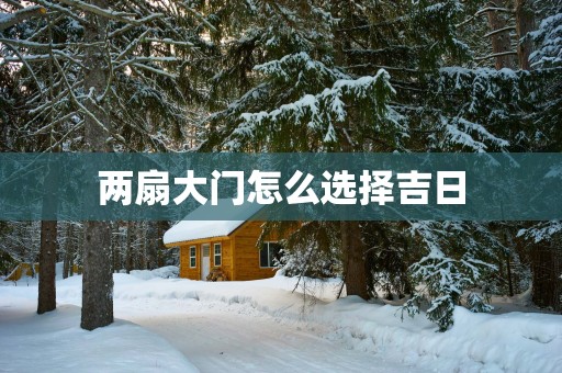 两扇大门怎么选择吉日