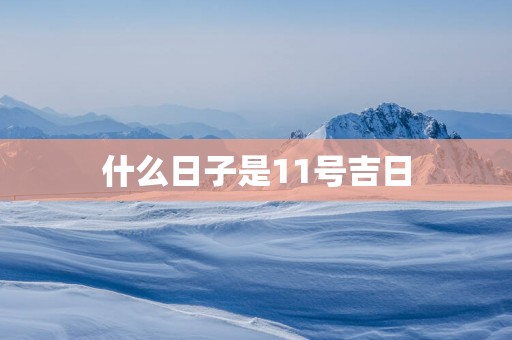 什么日子是11号吉日