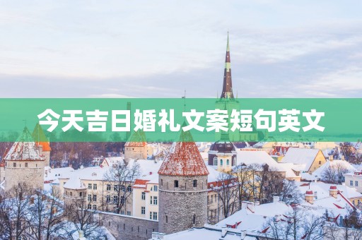今天吉日婚礼文案短句英文