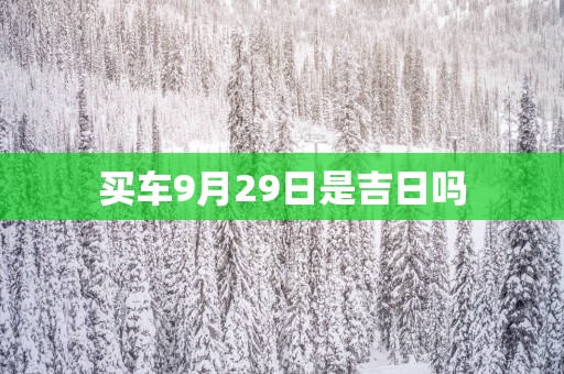 买车9月29日是吉日吗