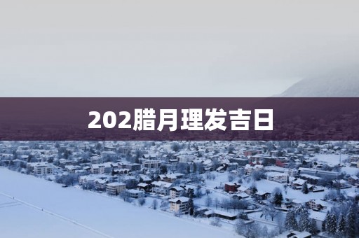 202腊月理发吉日