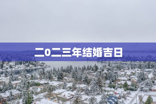 二0二三年结婚吉日