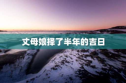 丈母娘择了半年的吉日