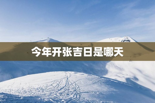 今年开张吉日是哪天