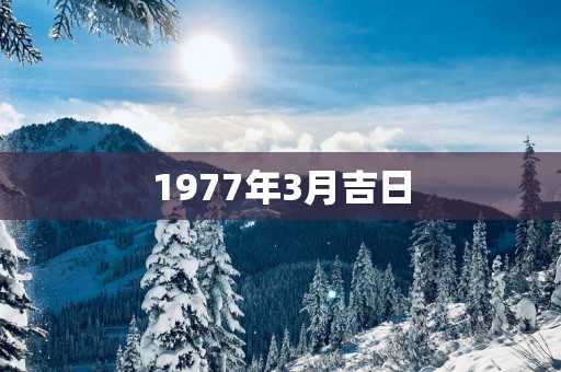 1977年3月吉日