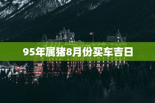 95年属猪8月份买车吉日