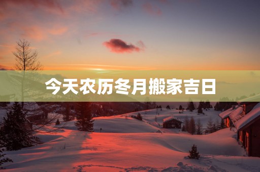 今天农历冬月搬家吉日