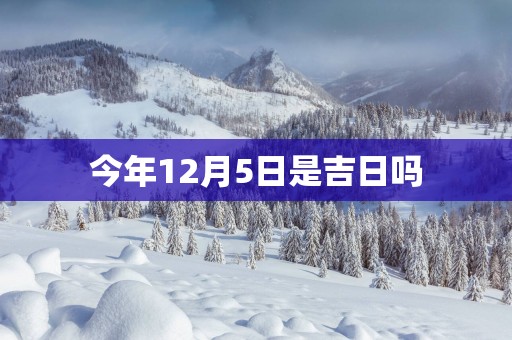 今年12月5日是吉日吗