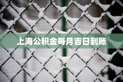 上海公积金每月吉日到账
