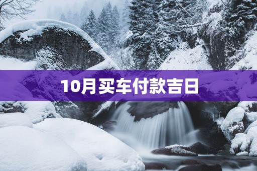10月买车付款吉日