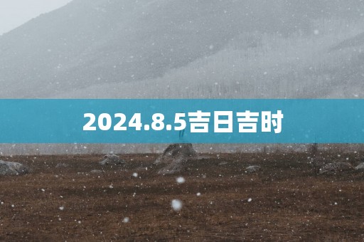 2025.8.5吉日吉时
