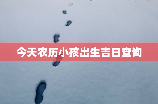 今天农历小孩出生吉日查询