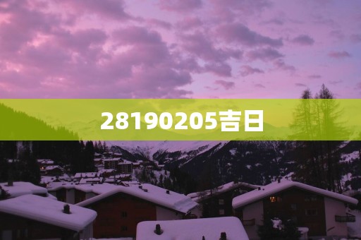 28190205吉日