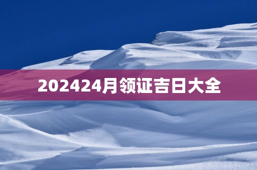 202524月领证吉日大全