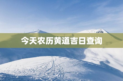 今天农历黄道吉日查询