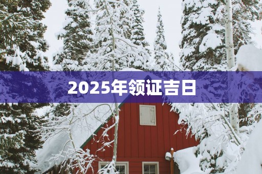 2025年领证吉日
