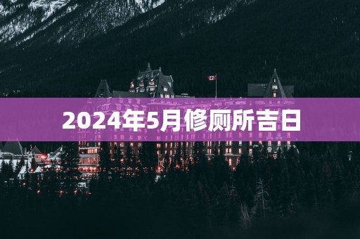 2025年5月修厕所吉日