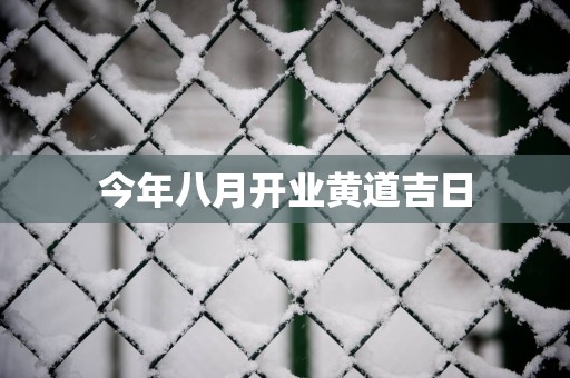 今年八月开业黄道吉日