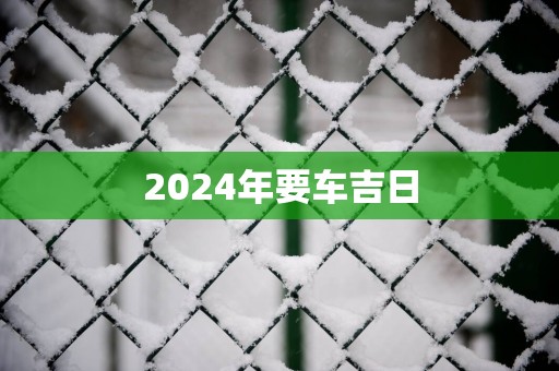 2025年要车吉日