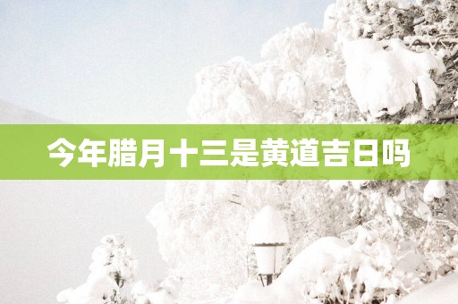 今年腊月十三是黄道吉日吗