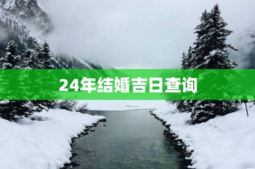 24年结婚吉日查询