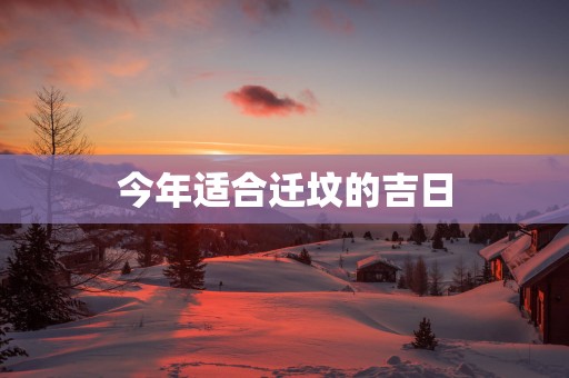 今年适合迁坟的吉日