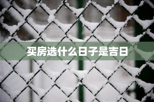 买房选什么日子是吉日