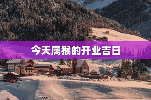 今天属猴的开业吉日