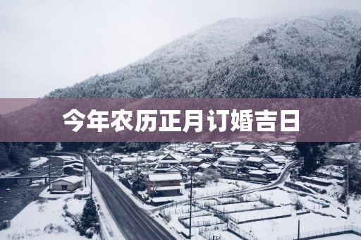 今年农历正月订婚吉日