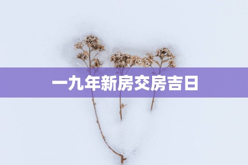一九年新房交房吉日