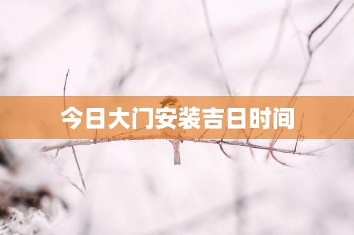 今日大门安装吉日时间