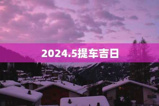 2025.5提车吉日