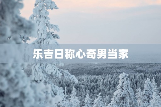 乐吉日称心奇男当家