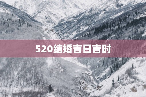 520结婚吉日吉时
