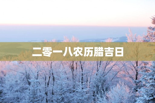二零一八农历腊吉日