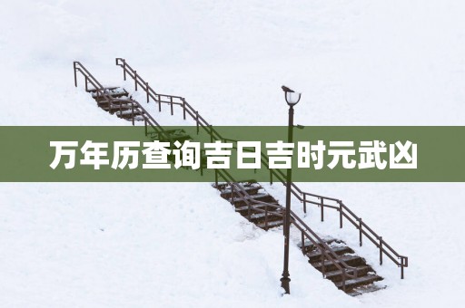 万年历查询吉日吉时元武凶