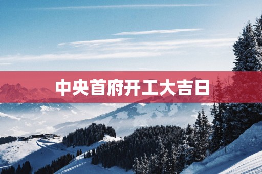 中央首府开工大吉日