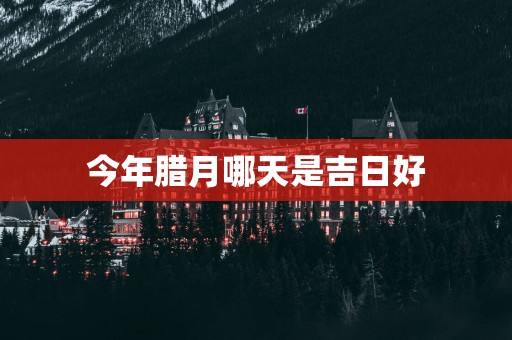 今年腊月哪天是吉日好